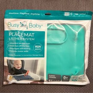 Busy Baby Placemat & Tether System Spearmint Green NEW IN PACKAGE Shark Tank